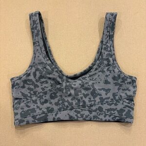 Varley Let’s Move Grey Kellen Leopard Print Sports Bra Size Medium